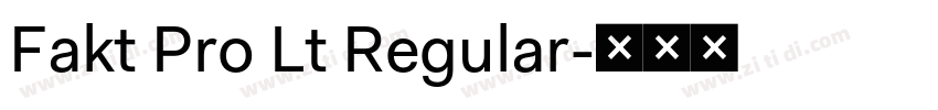 Fakt Pro Lt Regular字体转换